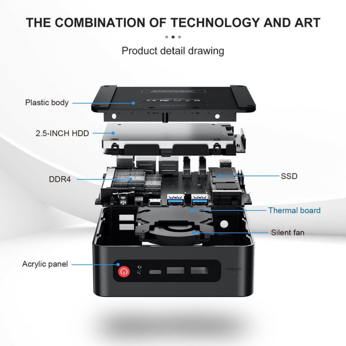 Мини-компьютер BEELINK Pentium М5500U GK mini/J5005/8G/128G/Black