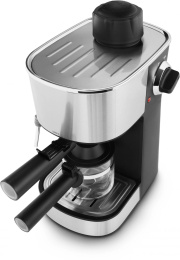 Кофеварка Polaris PCM 4008AL,  рожковая,  нержавеющая сталь  / черный