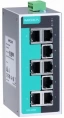 Промышленный неуправляемый коммутатор MOXA EDS-208A, 8 портов 10/100BaseT X , IP30, от -10 до 60°C, DIN-Rail