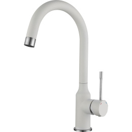 Смеситель RIVELATO Rivelato Смеситель для кухни Garda U-обр. D-35мм, монтаж: вертикально на раковину, материал: нержавеющая сталь, цвет: иней хром 1923502 brina cromo