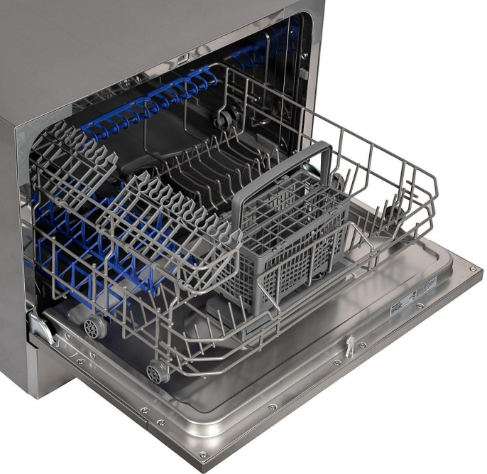 Посудомоечная машина Weissgauff TDW 4017 DS серебристый/черный компактная