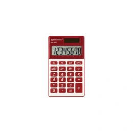 Карманный калькулятор BRAUBERG PK-608-WR 107x64 мм, 8 разрядов, двойное питание, бордовый 250521