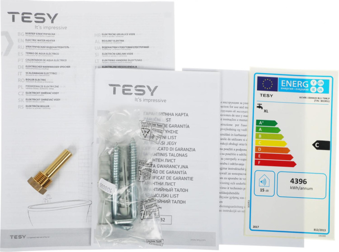 Водонагреватель Tesy Bilight GCV9S 1504420 B11 TSRCP 2кВт 150л через теплообменник настенный/белый