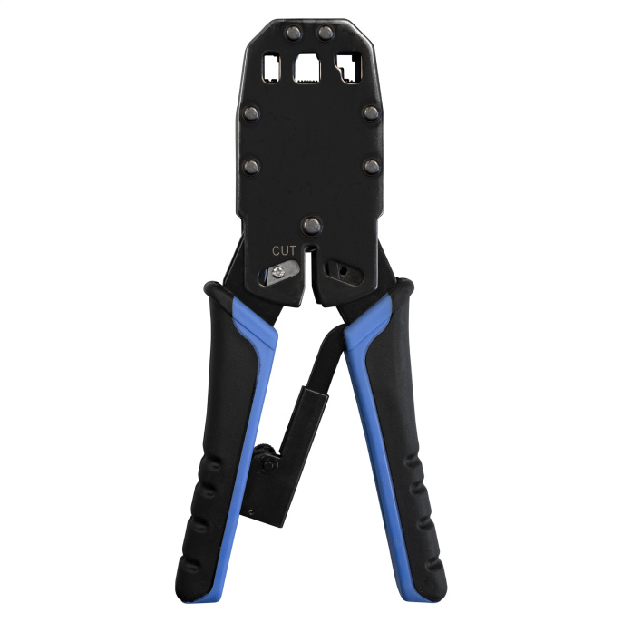 Инструмент ExeGate EX-T2008R для обжима RJ-45, RJ-11/12 с храповым механизмом, прямой ход обжимки EX293155RUS