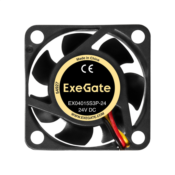 Вентилятор 24В DC ExeGate EX04015S3P-24 (40x40x15 мм, Sleeve bearing (подшипник скольжения), 3pin, 7500RPM, 32dBA) EX297065RUS