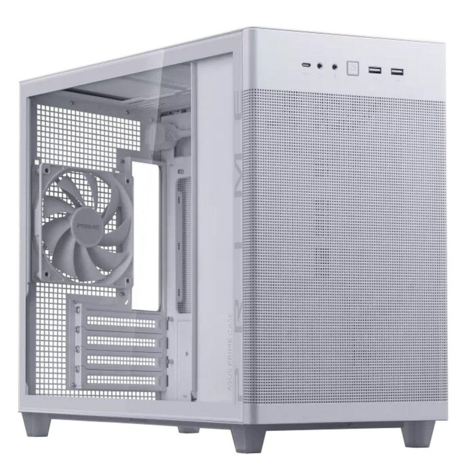 Корпус mATX ASUS Prime AP201, Mini-Tower, без БП,  белый [90dc00g3-b39010]