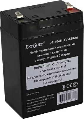 Аккумулятор Exegate DT 4045 (4V 4.5Ah) для слаботочных систем EX282943RUS