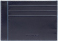 Чехол для кредитных карт Piquadro Blue Square PP2762B2R/BLU2, кожа натуральная, синий