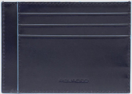 Чехол для кредитных карт Piquadro Blue Square PP2762B2R/BLU2, кожа натуральная, синий