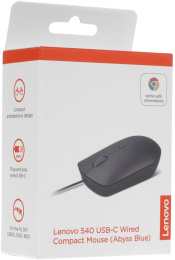 Мышь Lenovo 540 синий оптическая 2400dpi USB 3but GY51D20878