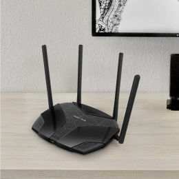 Wi-Fi роутер MERCUSYS MR70X, Wi-Fi 6, AX1800, 2.4/5ГГц, 3 LAN, черный