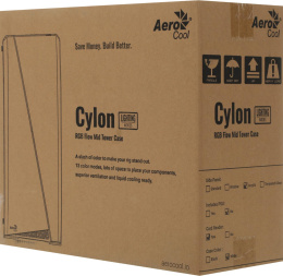 Корпус ATX Aerocool Cylon, Midi-Tower, без БП,  белый [cylon wh]