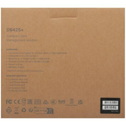 Сетевое хранилище NAS SYNOLOGY DS425+ 4-bay настольный Celeron J4125
