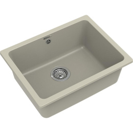 Кухонная мойка RIVELATO RIVELATO Мойка BERKANA 50 1-чаш 560*430, монтаж: универсальный, материал: кварц, цвет: топаз BK-50 topazio