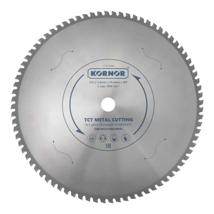Диск пильный по металлу 355 мм, TCT, мульти-материал KORNOR 11355081