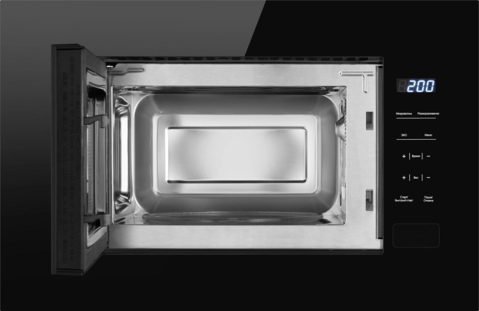 Встраиваемая микроволновая печь WEISSGAUFF HMT-206 Compact, 20л, 700Вт, черный [432897]