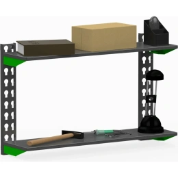 Модульный стеллаж ООО Металекс Metalex серии FLY, 500x600x200, 2 полки SMFII506020