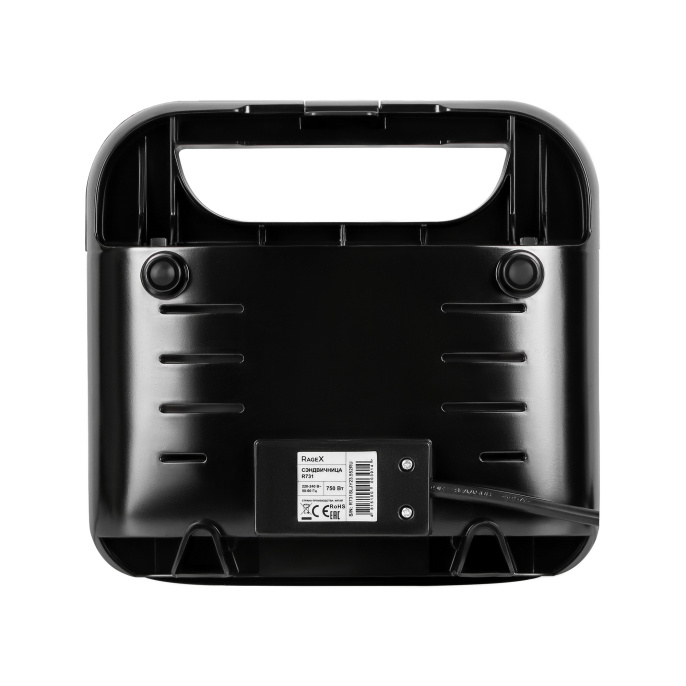 Электрическая сэндвичница RAGEX R731-000, 750 Вт, панель гриль, черная