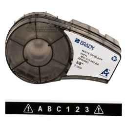 Brady M21-375-595-BK лента 9.53 мм/6.4 м, винил, белый на черном