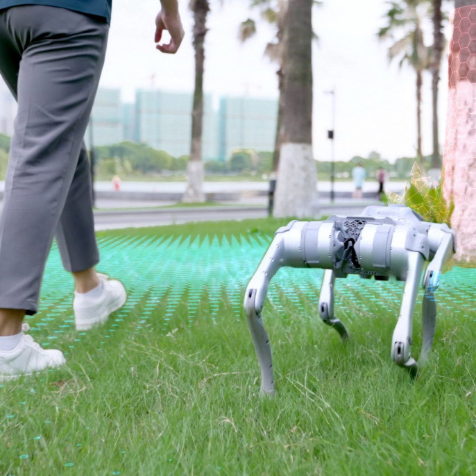 Бионический четырехопорный робот бренда Unitree модели Go2 версии EDU Plus