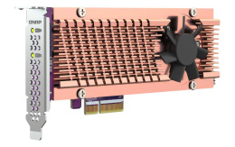 Адаптер QNAP QM2-2P-344A 2xM.2 22110\2280 PCIe Gen3 x4 NVMe SSD, Low-profile and Full-height brackets incl