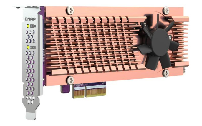 Адаптер QNAP QM2-2P-344A 2xM.2 22110\2280 PCIe Gen3 x4 NVMe SSD, Low-profile and Full-height brackets incl