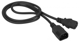 Шнур питания Lanmaster LAN-PP13/14-0.5-BK C13-С14 проводник.:3x0.75мм2 0.5м 220В черный