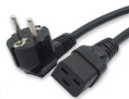 Шнур питания Hyperline PWC-IEC19-SHM-1.8-BK C19-Schuko проводник.:3x1.5мм2 1.8м 250В 16А упак.:1шт черный