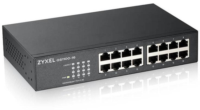 Коммутатор ZYXEL GS1100-16-EU0103F, неуправляемый