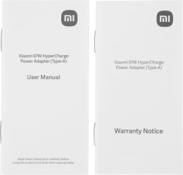 Сетевое зар./устр. Xiaomi 67W HyperCharge Power Adapter 67W 3.25A (PD) USB универсальное белый (BHR07SKEU)