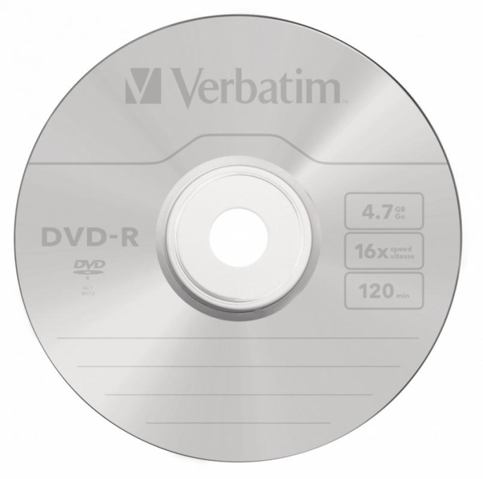 Оптический диск DVD-R Verbatim 4.7ГБ 16x, 10шт., cake box [43523]