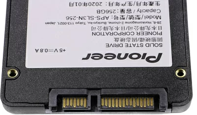 Накопитель SSD 256 Gb SATA 6Gb/s Pioneer APS-SL3N-256 2.5" 3D TLC