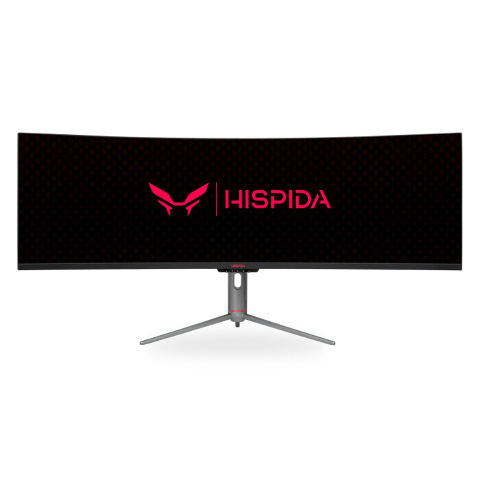 Игровой монитор 49 Монитор HISPIDA 49'' 5120x1440, VA, 178/178, 6ms, 320nit, 3000:1, 120Hz, DP/HDMI, 2xUSB-A, FreeSync, LowBlueLight, USB-C 65W, RJ45, LTS, IntPWR, Black, 1y