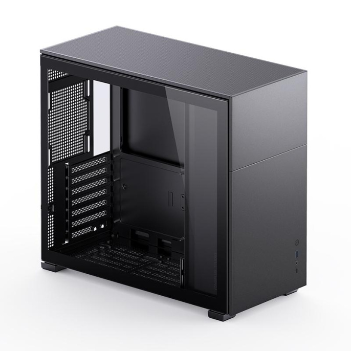 Корпус без блока питания Case JONSBO D41 STD, Midi-Tower, TG, no fan, 1xUSB-A 3.2 + 1xUSB-C 3.2, ATX, mATX Black (D41 STD Black)