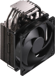 Кулер для процессора Cooler Master Hyper 212 Black Edition (150W, 4-pin, 158.8mm, tower, Al/Cu, fans: 1x120mm/42CFM/26dBA/2000rpm, 2066/2011-v3/2011/1366/115x/AM4/AM3+/AM3/AM2+/AM2/FM2+/FM2/FM1) (RR-212S-20PK-R1)