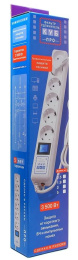 Фильтр-удлинитель Power Cube PRO, 1,9 м, LC контур, 16А/3,5кВт/ Surge protector Power Cube Pro 1,9 m, LC circuit, 6 outlets white 16A / 3,5kVt