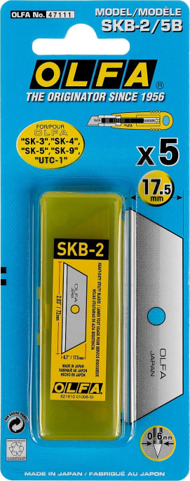 Лезвие OLFA OL-SKB-2/5B, 17.5мм, 5шт