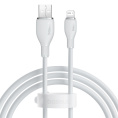 Кабель Baseus P10355700221-00 Pudding Series Fast Charging Cable USB to iP 2.4A 1.2m Stellar White (передача данных: 480 Мбит/с, поддержка быстрой зарядки)
