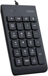 Цифровой блок проводной RAPOO K10-BL, цвет - черный 13323