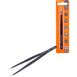 Пинцет TDM ELECTRIC прецизионный прямой 140 мм, острое жало, блистер, серия "Рубин" SQ1025-0805