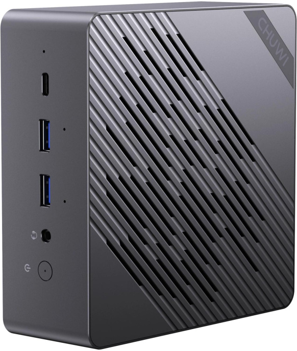 ПК Мини Chuwi AuBox Ryzen AI 9 365 2 32Gb SSD1Tb Radeon 880M Windows 11 Pro 2x2.5GbitEth WiFi BT 120W серебристый/черный (17131075)