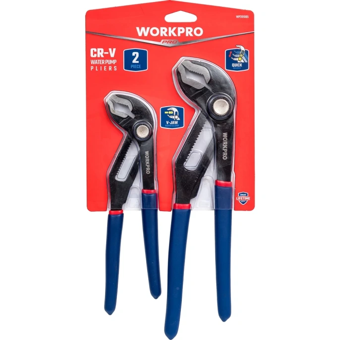 Переставные клещи WORKPRO быстрорегулируемые, 200 мм, 250 мм, 2 шт. WP201005