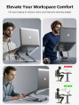 Регулируемая подставка CABLETIME CS19G (CT-LSR08-AG) для ноутбука с вращением на 360°