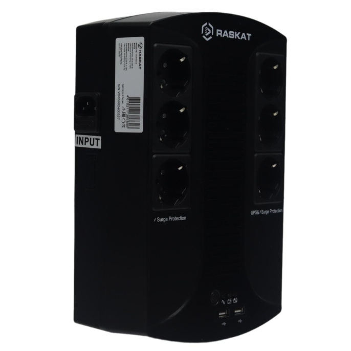Источник бесперебойного питания ИБП Raskat VS-850VA 850VA, 510Вт, 6хCEE 7