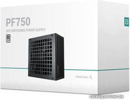 Блок питания GAMERSTORM Deepcool 750W PF750 ATX, 80+White, APFC, 20+4 pin, 4xPCIe 6+2P, 2хMolex, 6xSATA, 120mm fan, RTL R-PF750D-HA0B-WDEU