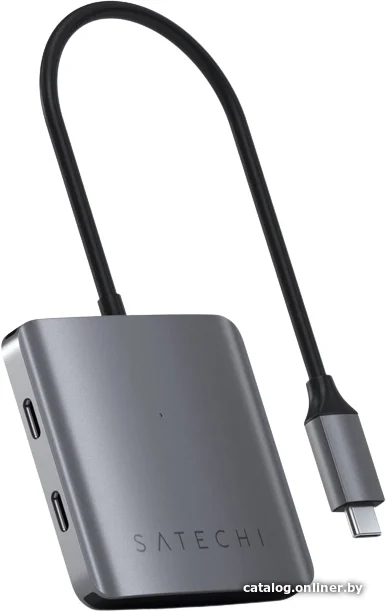 USB-C хаб Satechi Aluminum 4 порта Интерфейс USB-С. Цвет: Серый космос (ST-UC4PHM)