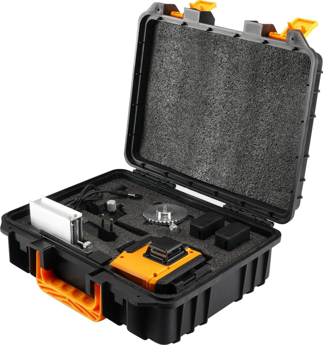 Уровень лазер. Deko DKLL16 & tripod 1 m 2кл.лаз. 520нм цв.луч. зеленый 16луч. 065-0233