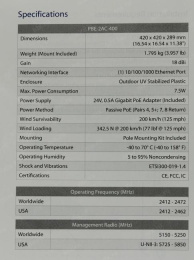 Точка доступа Ubiquiti PowerBeam PBE-2AC-400,  2.4ГГц,  1xRJ45,  белый