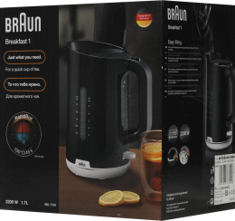 Чайник электрический Braun WK1100BK 1.7л. 2200Вт черный корпус: пластик