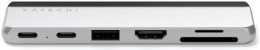 Хаб двойной Satechi Dual USB-C Hub For Surface Pro 9. Цвет: серебристый (ST-HSP9P)